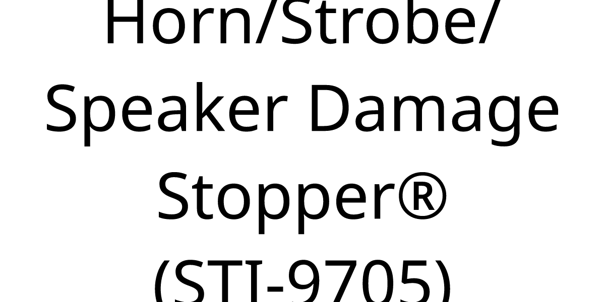 STI-9705 Horn/Strobe/Speaker Damage Stopper - White Vandalism Protection Guard